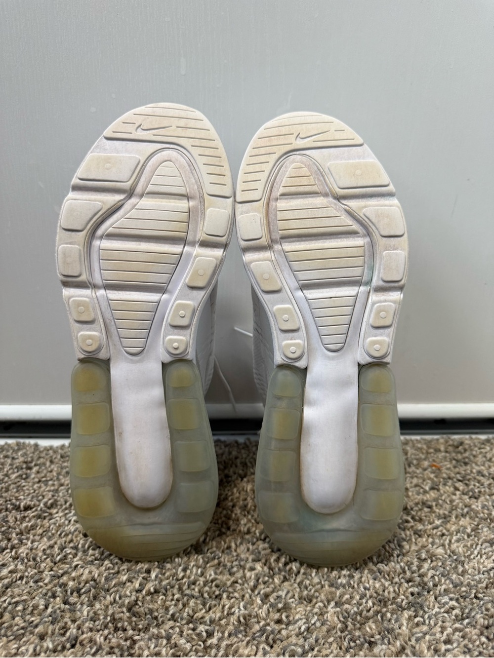 Nike Air Max 270 Triple White Sneakers - Picture 6 of 7